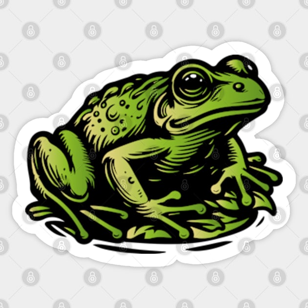 Frog Sticker by ArtFactoryAI